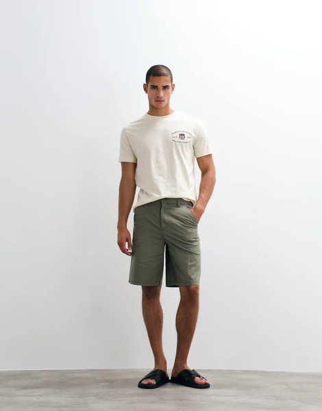  Blend Loose Fit Shorts In Dusty Olive Green 