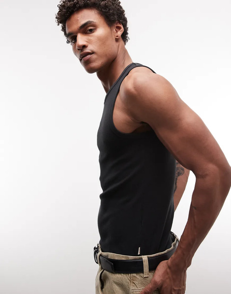  Blkvis Script Logo Vest In Black 