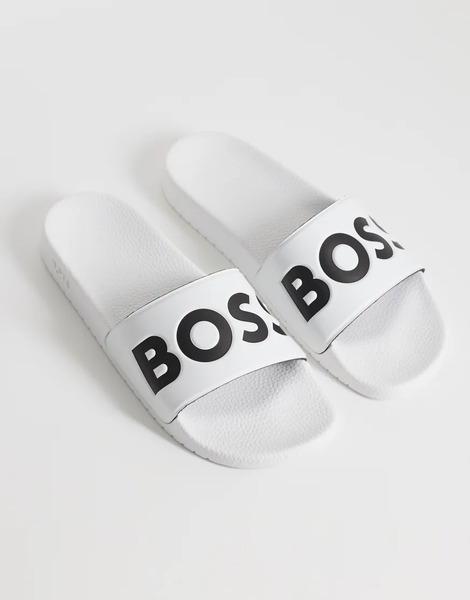  Boss Aryeh Sliders In White 