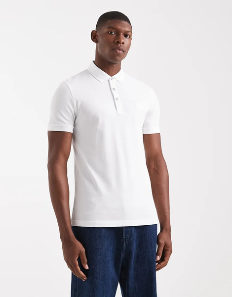  Boss Orange Passenger Polo Top In White 
