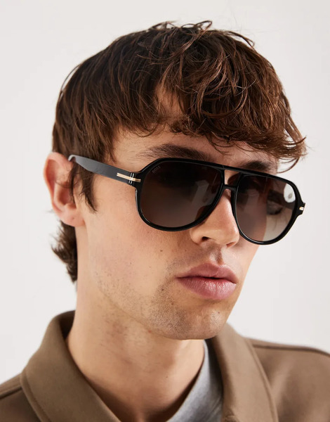  Boss Square Sunglasses In Black 