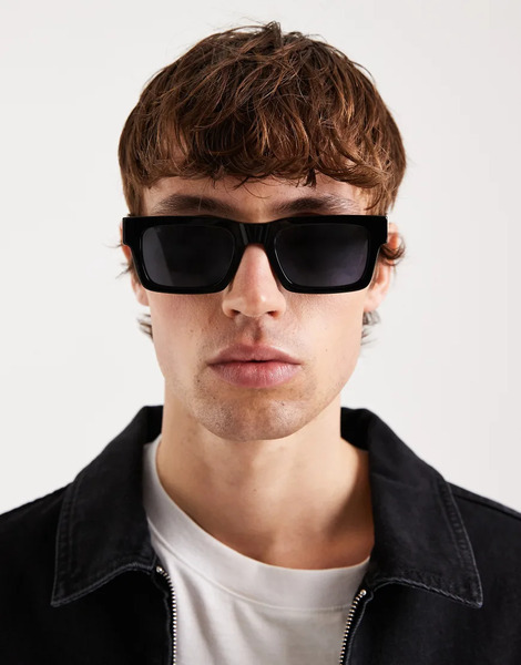  Boss Square Sunglasses In Black 