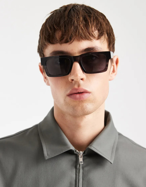  Boss Square Sunglasses In Grey 