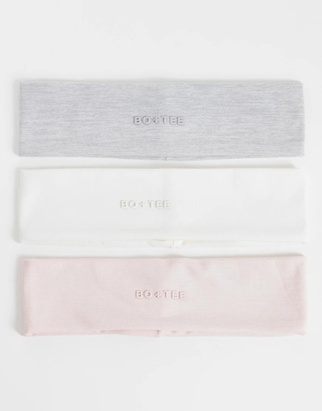  Bo+tee Soft Active 3 Pack Headbands In Multi 