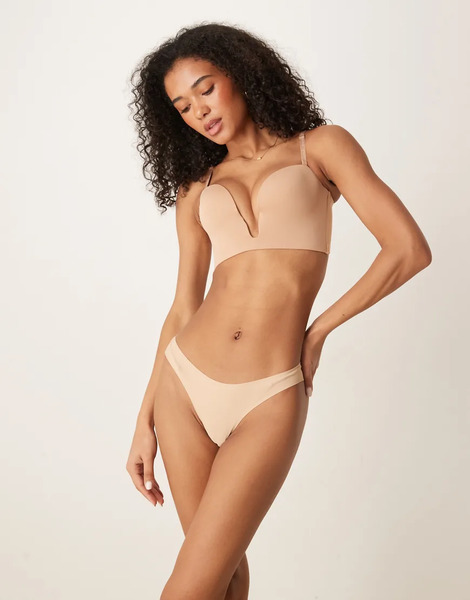  Boux Avenue Strapless U Wire Microfibre Multiway Bra In 03 Medium Neutral 
