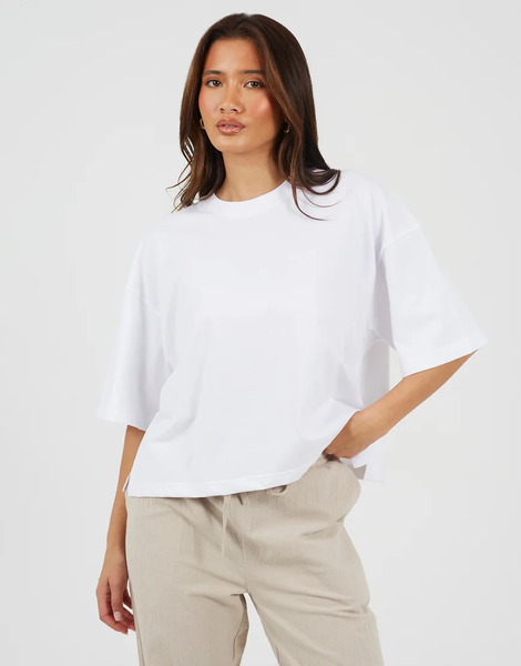  Brave Soul Boxy Oversized Short Sleeve T Shirt In White 