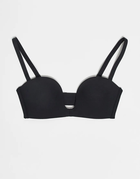  Bye Bra Deep Plunge Strapless Bra In Black 