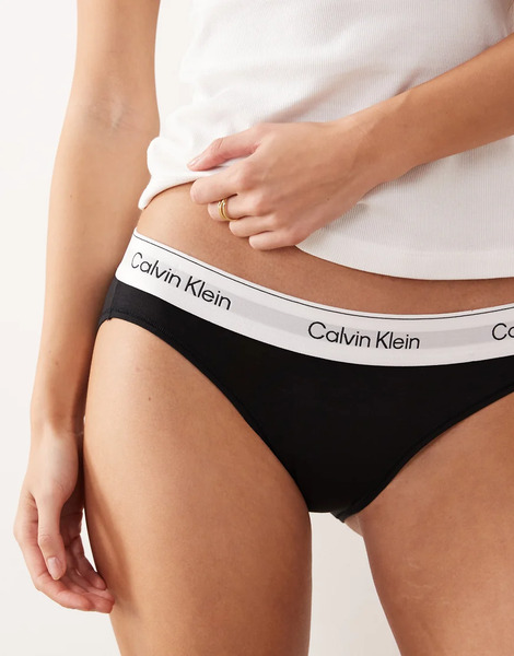  Calvin Klein Icon Cotton Modal Bikini Brief In Black 