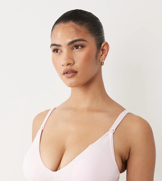  Calvin Klein Icon Cotton Modal Lightly Lined Maternity Bra In Light Pink 