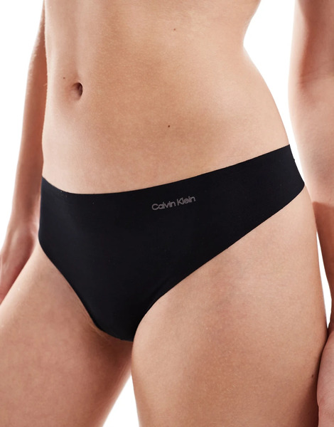  Calvin Klein Invisibles Micro Thong In Black 
