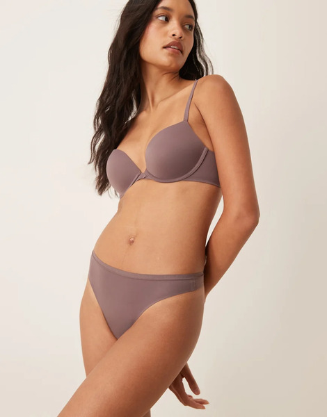  Calvin Klein Perfectly Fit Thong In Brown 