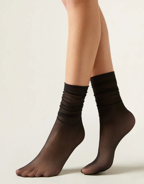  Calzedonia Sheer Socks In Black 