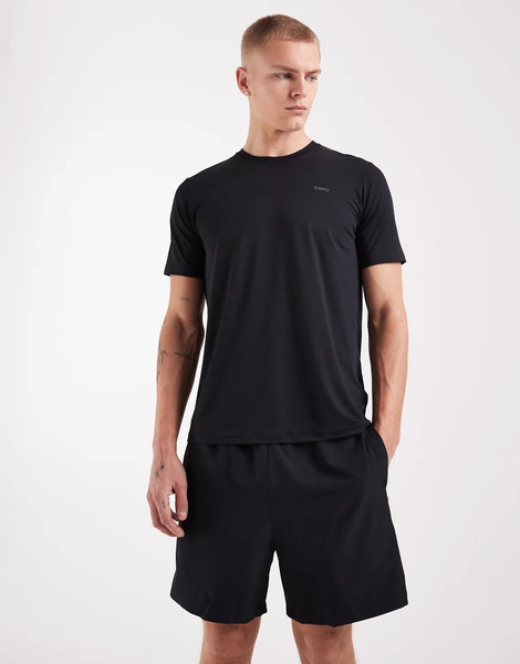  Capo Active Performance Logo Shorts In Black 