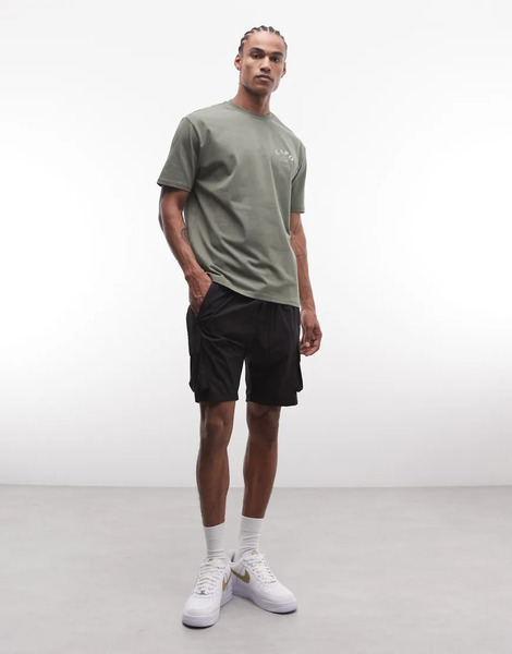  Capo Lightweight Cargo Shorts In Black 