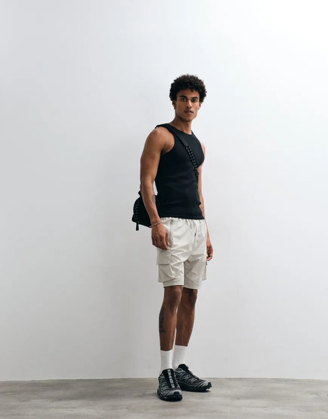  Capo Lightweight Cargo Shorts In Stone Neutral 