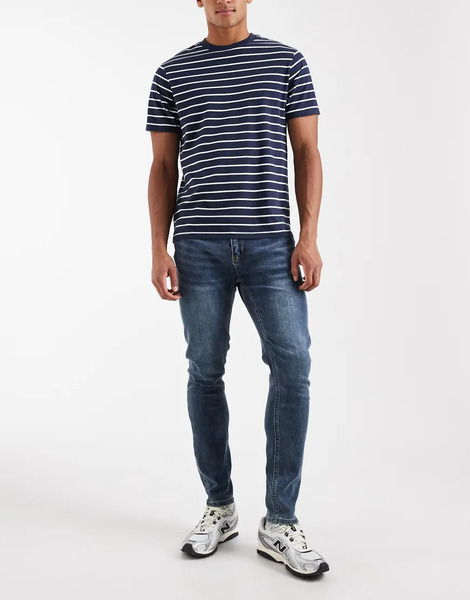  Capo Slim Fit Jeans In Blue Wash 