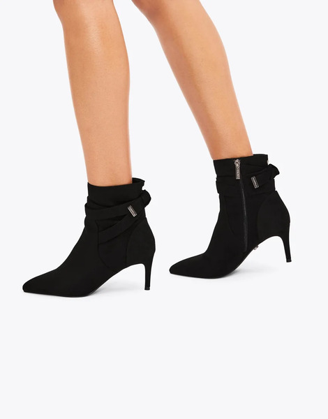 Carvela Tempt Stiletto High Ankle Boots In Black 
