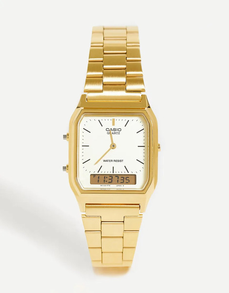  Casio Aq 230ga 9dmqyes Digital Bracelet Watch Gold 