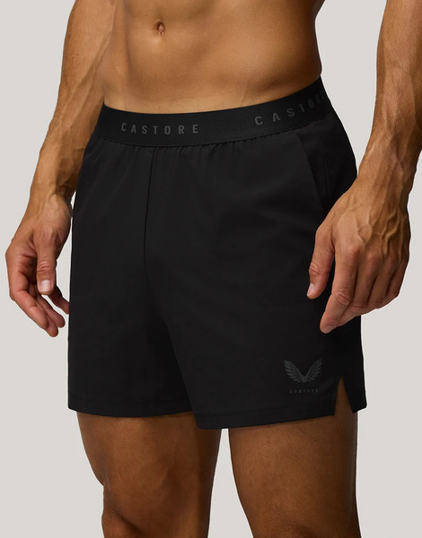  Castore 5 Branded Elastic Shorts In Black 