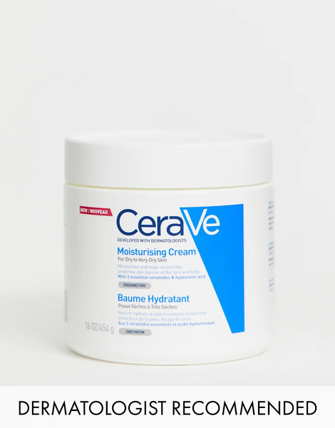  Cerave Moisturising Cream Pot With Hyaluronic Acid & Ceramides For Dry To Very Dry Skin 454g No Colour 