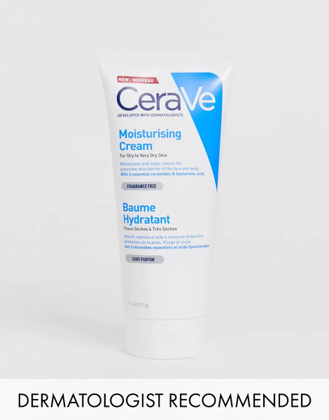  Cerave Moisturising Cream Tube With 3 Essential Ceramides & Hyaluronic Acids For Dry To Very Dry Skin 177ml No Colour 