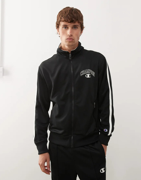  Champion Back Print Jacket In Black 