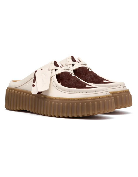  Clarks Torhill Mule In Cow Print Suede Multi 