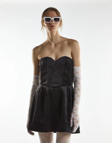  Collective The Label Strapeless Mini Dresses In Black 
