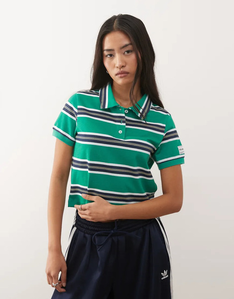  Collusion Green Stripe Shrunken Polo 