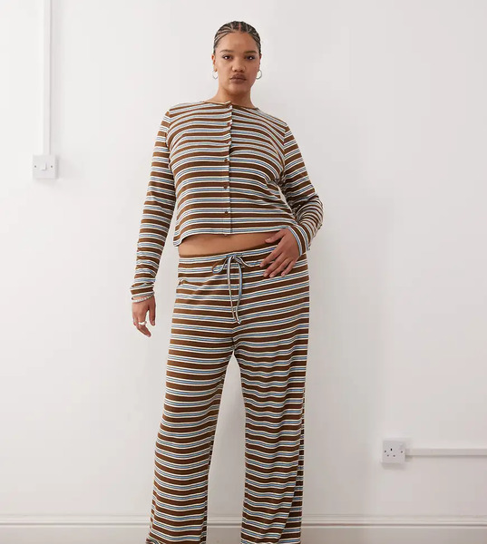  Collusion Plus Relaxed Rib Stripe Trouser Multi 