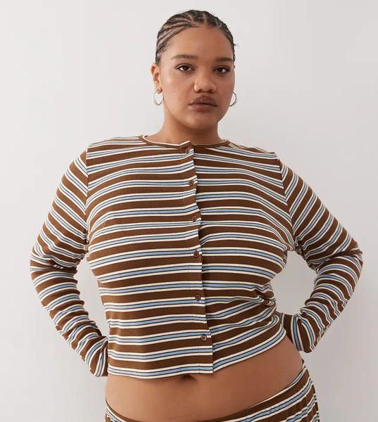  Collusion Plus Ribbed Cardigan Multi 