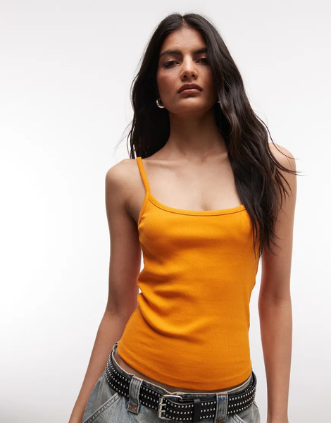 Collusion Rib Cami In Orange 