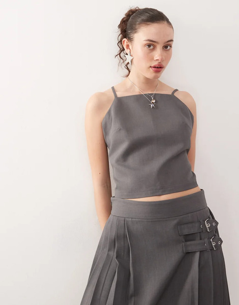  Collusion Tailored Cami Co Ord In Grey 