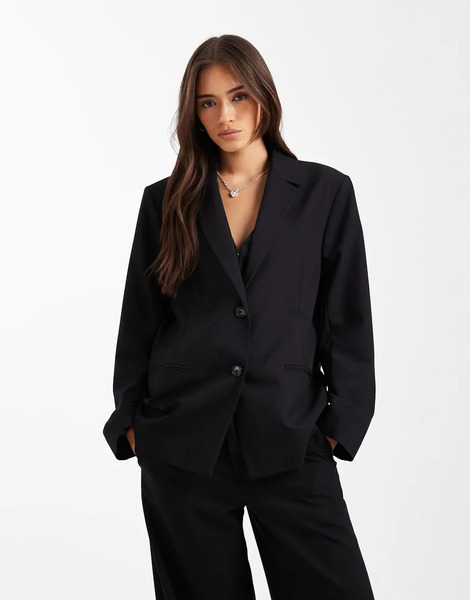  Collusion Tailored Oversized Blazer In Black 