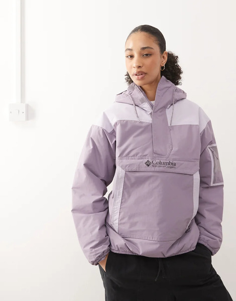  Columbia Challenger Insulated Pullover In Purple 