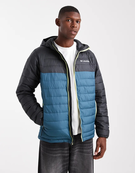  Columbia Powder Lite Ii Hooded Jacket In Blue 