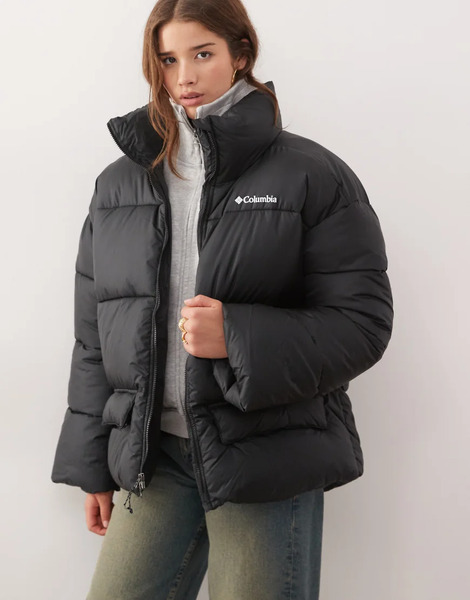  Columbia Surplus Puffect Puffer Jacket In Black 