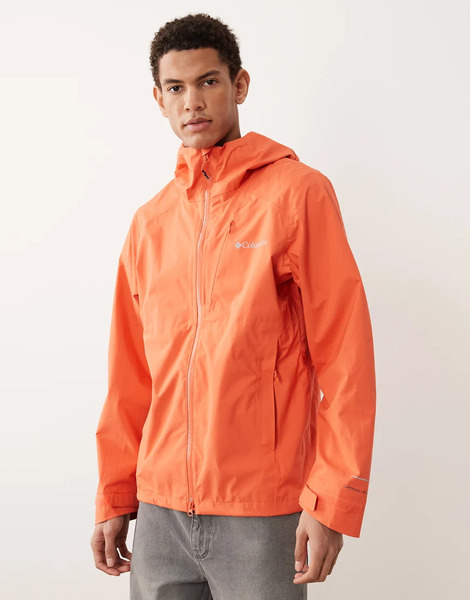  Columbia Trailborne 2.5l Shell Jacket In Orange 