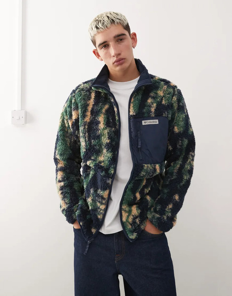  Columbia Winter Pass Reversible Fleece In Navy 