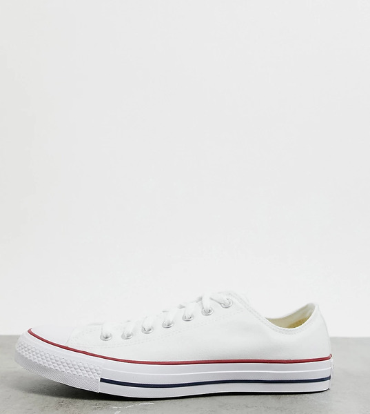  Converse Chuck Taylor All Star Ox Wide Fit Trainers In White 