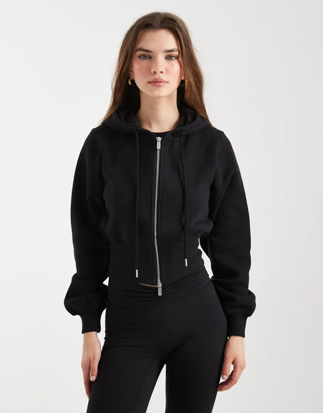  Cotton On Contour Zip Through Jacket In Black 