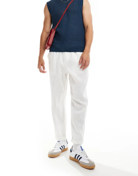  Cotton:on Linen Pant In White 