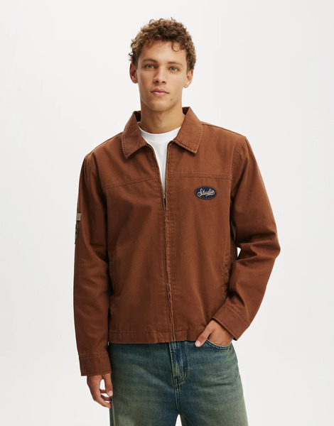 Cotton On Garage Jacket In Brown 