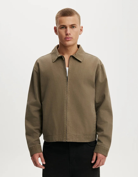  Cotton On Harrington Jacket In Khaki Green 