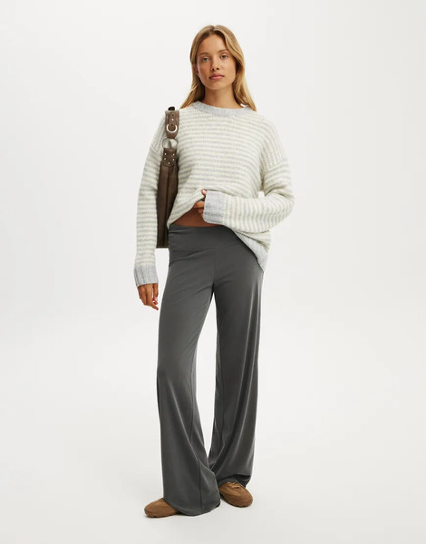  Cotton On Luxe Striped Crew Sweater In Multi 