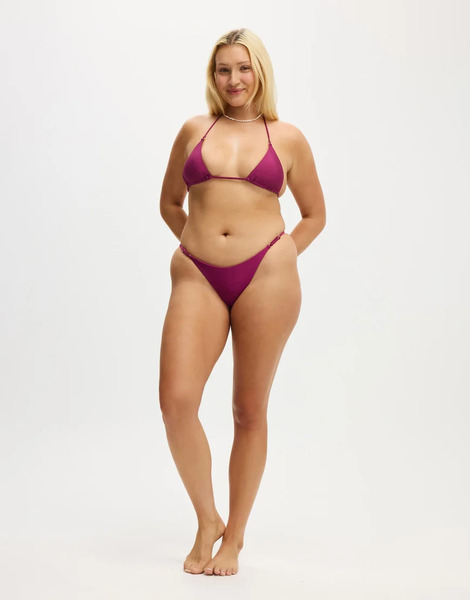  Cotton On Micro String Triangle Bikini Top In Pink 