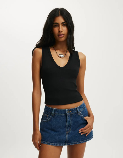  Cotton On Original Denim Skort In Blue 