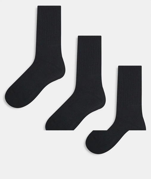  Cotton On 3 Pack Essential Socks In Black 