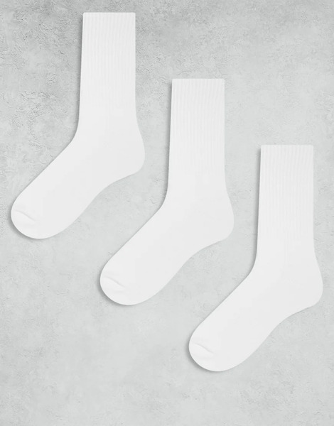  Cotton On 3 Pack Essential Socks In White 