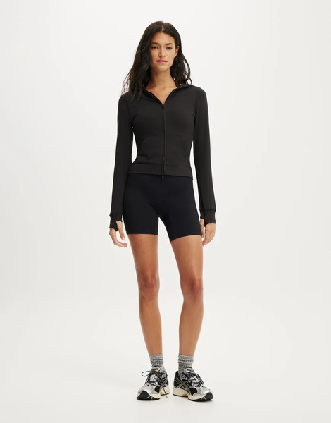  Cotton On Ultra Soft Hooded Jacket In Black 
